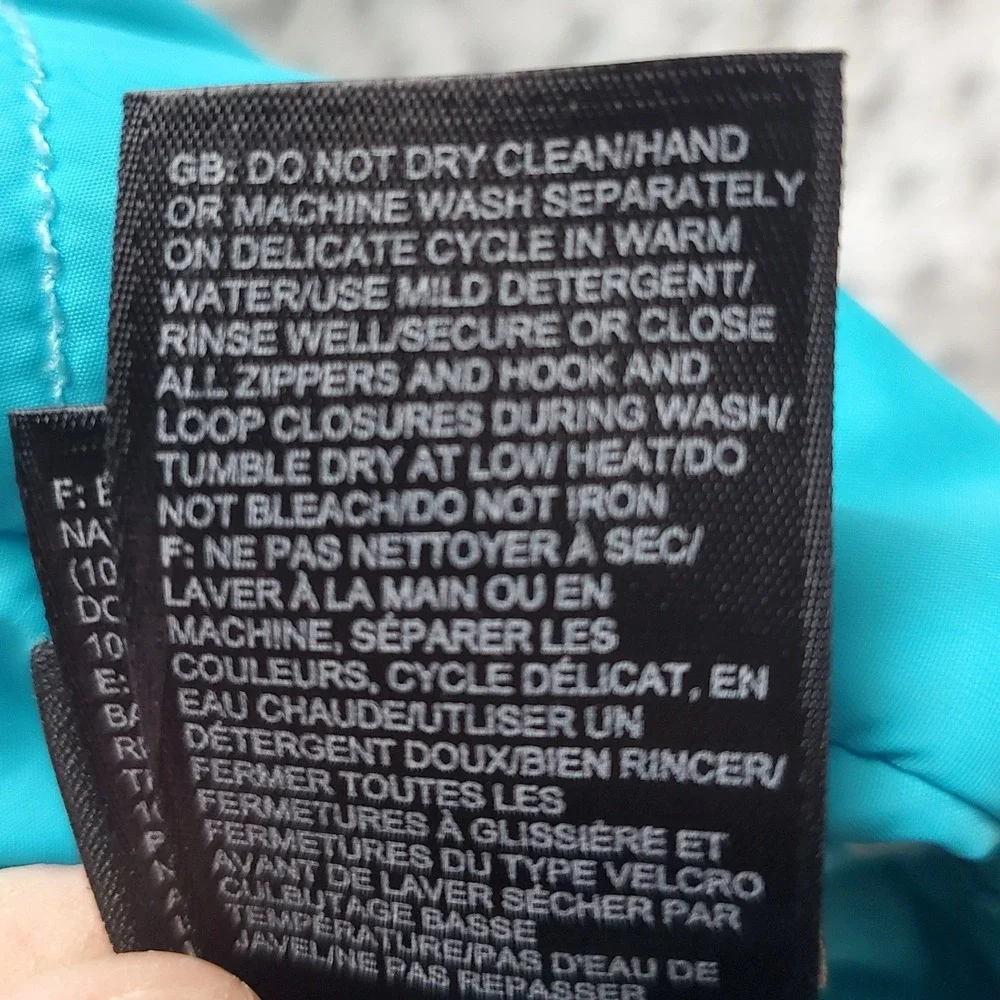 The North Face Girls Reversible Fleece Hooded Jacket Girls Large 14/16 Turquoise
